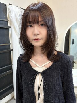 エトネ ヘアーサロン 仙台駅前(eTONe hair salon) ［ eTONe ］layer lob × marron brown