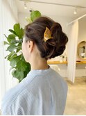 夜会巻き／ヘアセット／お着物ヘアスタイル