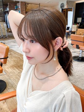 エイミーバイアフロートザガーデン 浦和店(amie by afloat the garden) 結んでも可愛い、バングでイメチェン！顔まわりレイヤー【浦和】