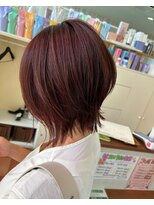 セットアップ 倉敷中庄店(SET-UP) ショートレイヤー/ボルドーカラー似合わせカット