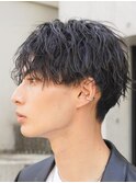渋谷センターパートルーズパーマシャドウパーマ波巻きパーマ緩め