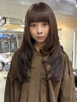 ナループロアポンテ(Nalu pu loa PONTE) シャギーレイヤー/バタフライレイヤー/アッシュブラウン