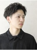 アップバングツーブロック刈り上げショートビジネスカジュアル