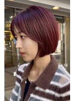 ワンインチ(1 inch)&nbsp;【フラットボブ×レッドブラウン】