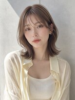 ノア 三宮店(NOA)&nbsp;【NOA】韓国風くびれボブ×顔まわりレイヤー×シースルーバング