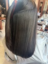 エイム ヘア デザイン 町田店(eim hair design) 髪質改善ストレート/縮毛矯正/ダークグレージュ/ミディアム/艶髪