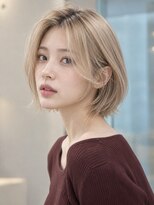 モト 船橋(moto)&nbsp;韓国アイドル風レイヤーボブハイトーンシャンパンベージュ船橋