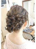 編み込みなみなみアップアレンジ【ヘアセット/立川/浴衣/立川】