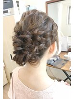 ロカット サロン(Roquat Salon)&nbsp;編み込みなみなみアップアレンジ【ヘアセット/立川/浴衣/立川】