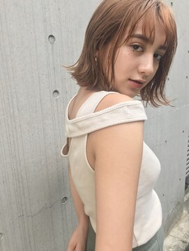 ミンクス 青山店(MINX) [MINX松下]ハイトーン　切りっぱなし外ハネボブ