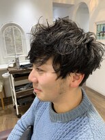 パティオンツー(PATIONN2)&nbsp;メンズ無造作ツーブロックネープレスマッシュショートスタイル