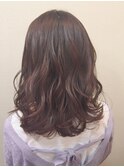 インナーグレージュ ピンクベージュ 艶巻きミディアム　妙典