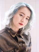 ウェーブボブ_マロンベージュAラインボブかきあげロング_28556