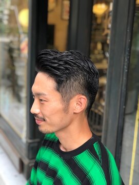 ルドローブラントオオサカ(LUDLOW BLUNT Osaka) 【LUDLOW BLUNT】ナチュラルフェード 七三分け サイドパート