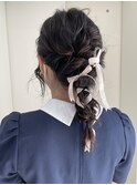 ダウンスタイル☆リボンアレンジ
