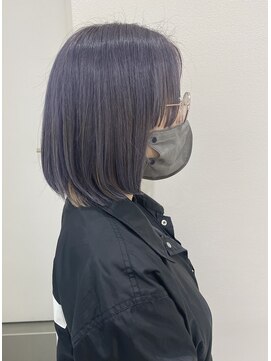 ルスキニア(Luscinia) <Lusciniaみなみ>ラベンダーカラー×インナーカラー×ボブ