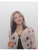 ハイブ 金沢(Hive)&nbsp;10代20代ブリーチホワイトカラー美肌カラーヌーディーカラー