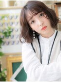 ■くせ毛風ゆるふわ切りっぱなしボブパーマ302★戸頭20代30代
