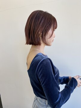 ステン(sten) ピンクブラウンボブ