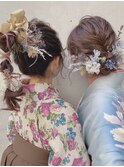 ヘアセット/ヘアアレンジ/お呼ばれヘア/編み下ろし