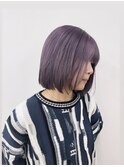 ラベンダーベージュ/髪質改善/ダブルカラー/ケアブリーチ/20代