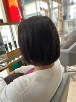 スタジオ アルファプラス 日暮里店(studio α+)&nbsp;ステップボーンカットカットボブショートハイライト白髪ぼかし