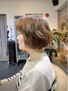 ポタム 東中野(potamu) ボブにパーマ