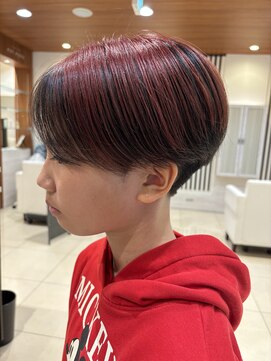 トレース 半田店(TRACE) ショート＆アンブレラカラー（ワインレッド）