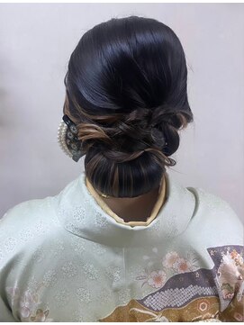 バサラ 大阪梅田店(VASARA) 訪問着 ヘアセット 和髪 アップスタイル シニヨン 大阪