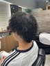 メンズカットコース＋特殊パーマ(シェービング+眉毛カット+トリートメント)
