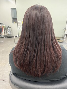 ガルボヘアー 桟橋店(garbo hair) ピンクブラウン　トリートメント　艶カラー　グレイカラー