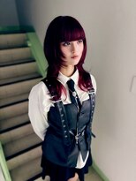 キバ(kva)&nbsp;▽□□▽ ウルフカット×ワインレッド