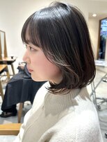 ビューブルー 亀戸錦糸町(VIEW BLUE)&nbsp;◎美髪カールベージュブラウンミディアムボブ似合わせ前髪