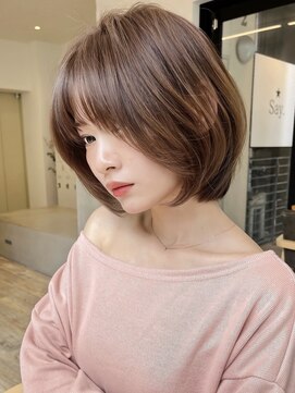 セイドット フクオカ(Say.FUKUOKA) 【Say.福岡】長めショートボブ×ひし形シルエット×伸ばしかけ