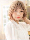 ミストバング透明感ハイトーンカラー全頭ブリーチA4志木20代30代