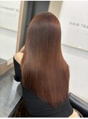 オレンジブラウンカラーブリーチカラー髪質改善シールエクステ