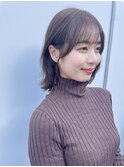 ナチュラル小顔前髪あり後れ毛サイドバング結べるボブくびれヘア