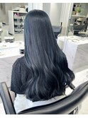 ブルーブラック　ネイビーブラック　ケアブリーチ