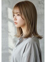 ドルチェ 心斎橋(Dolce)&nbsp;髪質改善ストレート×韓国風外ハネ×シースルーバング