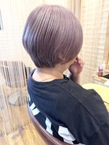 タカミ 荒子店(TAKAMI) 【白髪を活かす】大人のくすみピンクカラー×ショートヘア