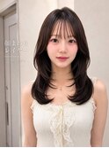 ミディアムレイヤー/新宿/ブリーチ/前髪/レイヤーカット