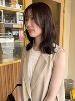 ヒントステーション(HINTSTATION)&nbsp;〈浅草 半個室〉ラベンダー透明感ブラウンくびれミディアム