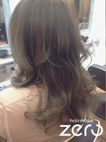 ヘアメイクゼロ 坂戸駅前店(hairmake zero)&nbsp;バレイヤージュ　オン　チャコール