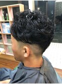 フェードカット×2ブロ×パーマ