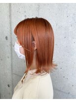 ガルボ ヘアー(garbo hair)&nbsp;#オススメ#外ハネボブ#ボブ#人気#オレンジカラー#高知美容室