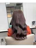 顔周りレイヤー/韓国/イルミナカラー/グレーベージュ/前髪あり