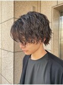 波巻きパーマ/メンズカット/メンズパーマ/波巻きウルフ
