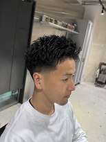 フランクスバーバーザスタンド(Frank’s barber the stand)&nbsp;メンズビジネスフェードパーマクロップベリーショートF