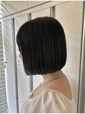 パツッとボブ×縮毛矯正