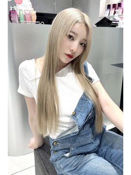 ユーフォリア 池袋東口駅前店(Euphoria) 透明感カラー★ダブルカラーブリーチミルクティーベージュ